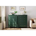 5 Drawer Dresser for Bedroom - Tall Modern Wooden Chest with Deep Drawers & Metal Knobs for Entryway Hallway