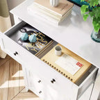 5 Drawer Dresser for Bedroom - Tall Modern Wooden Chest with Deep Drawers & Metal Knobs for Entryway Hallway