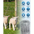 Cattle Farm Fence, Heavy Duty Galvanized Wire Fencing for Cattle, Hog, Goat, Sheep, Deer Livestock Fence, Yard Protection & Farm Animal Enclosure
