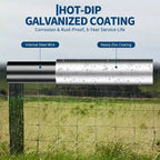 Cattle Farm Fence, Heavy Duty Galvanized Wire Fencing for Cattle, Hog, Goat, Sheep, Deer Livestock Fence, Yard Protection & Farm Animal Enclosure