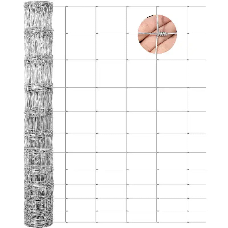 Cattle Farm Fence, Heavy Duty Galvanized Wire Fencing for Cattle, Hog, Goat, Sheep, Deer Livestock Fence, Yard Protection & Farm Animal Enclosure
