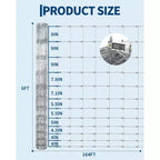 Cattle Farm Fence, Heavy Duty Galvanized Wire Fencing for Cattle, Hog, Goat, Sheep, Deer Livestock Fence, Yard Protection & Farm Animal Enclosure