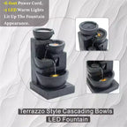 GDFStudio Albert Terrazzo Style 29H Outdoor Water Fountain