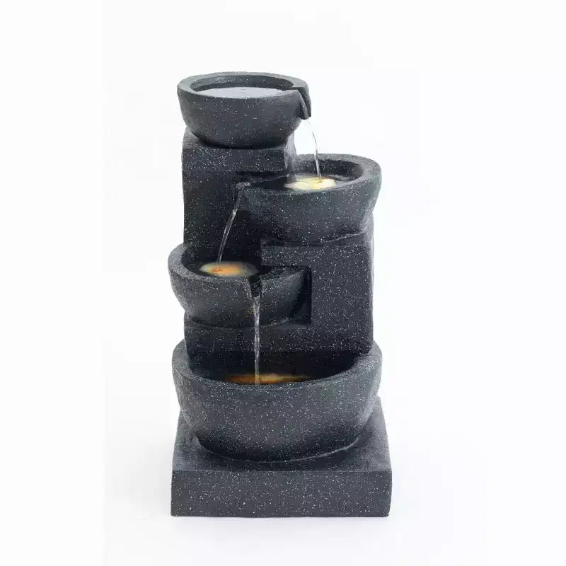 GDFStudio Albert Terrazzo Style 29H Outdoor Water Fountain