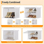 Modular six-compartment shoe cabinet with doors - suitable for hallways, bedrooms, or living rooms, space-saving and easy to assemble.