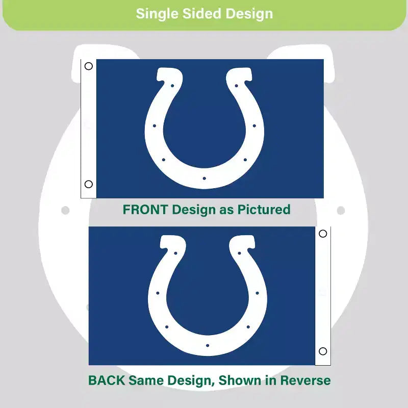 NFL Indianapolis Colts 3 x 5 Outdoor Durable House Flag with Grommets | Sport Team Flag & Banner | Indoor Wall Decor Flag