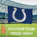 NFL Indianapolis Colts 3 x 5 Outdoor Durable House Flag with Grommets | Sport Team Flag & Banner | Indoor Wall Decor Flag