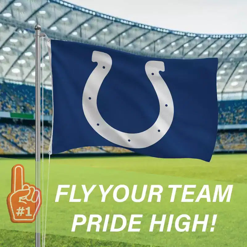 NFL Indianapolis Colts 3 x 5 Outdoor Durable House Flag with Grommets | Sport Team Flag & Banner | Indoor Wall Decor Flag
