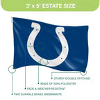 NFL Indianapolis Colts 3 x 5 Outdoor Durable House Flag with Grommets | Sport Team Flag & Banner | Indoor Wall Decor Flag