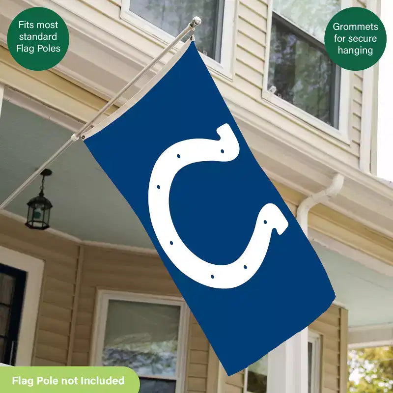 NFL Indianapolis Colts 3 x 5 Outdoor Durable House Flag with Grommets | Sport Team Flag & Banner | Indoor Wall Decor Flag