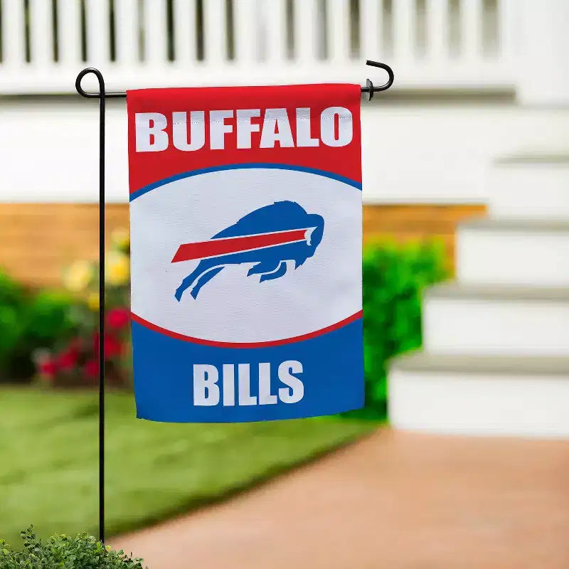 NFL Buffalo Bills Garden Flag 12x18 Double Sided, Officially Licensed Sports Flags For Outside, Indoor and Outdoor Flags for Football Fans