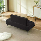 GDFStudio Lenee Velvet Loveseat with 360 Swivel Tablet Stand and Nailhead Trim
