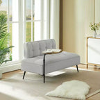 GDFStudio Lenee Velvet Loveseat with 360 Swivel Tablet Stand and Nailhead Trim