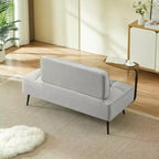 GDFStudio Lenee Velvet Loveseat with 360 Swivel Tablet Stand and Nailhead Trim