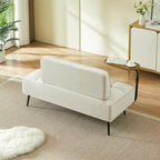 GDFStudio Lenee Velvet Loveseat with 360 Swivel Tablet Stand and Nailhead Trim