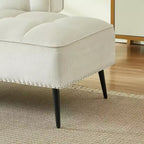 GDFStudio Lenee Velvet Loveseat with 360 Swivel Tablet Stand and Nailhead Trim