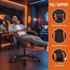 Gaming Chair with Footrest, Ergonomic Computer Chair with Headrest & Lumbar Support, Breathable Height Adjustable Game Chair for Home&Office