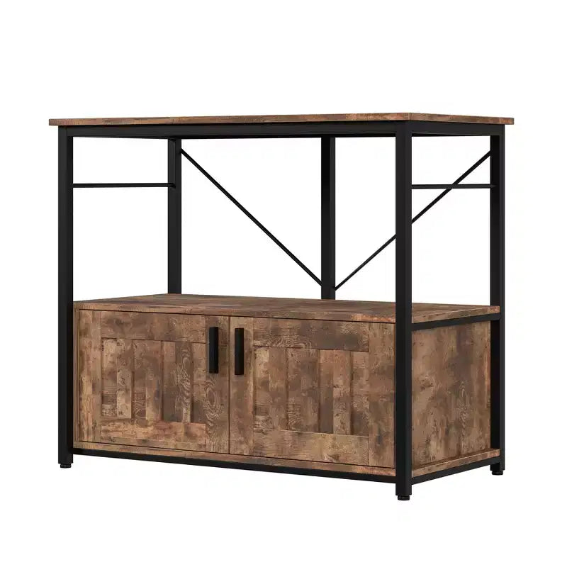 Heavy Duty Aquarium Stand for 40-50 Gallon Tank  Metal & Wood Cabinet, Holds 660lbs, Storage for Fish Accessories, Stylish Organizer for Home