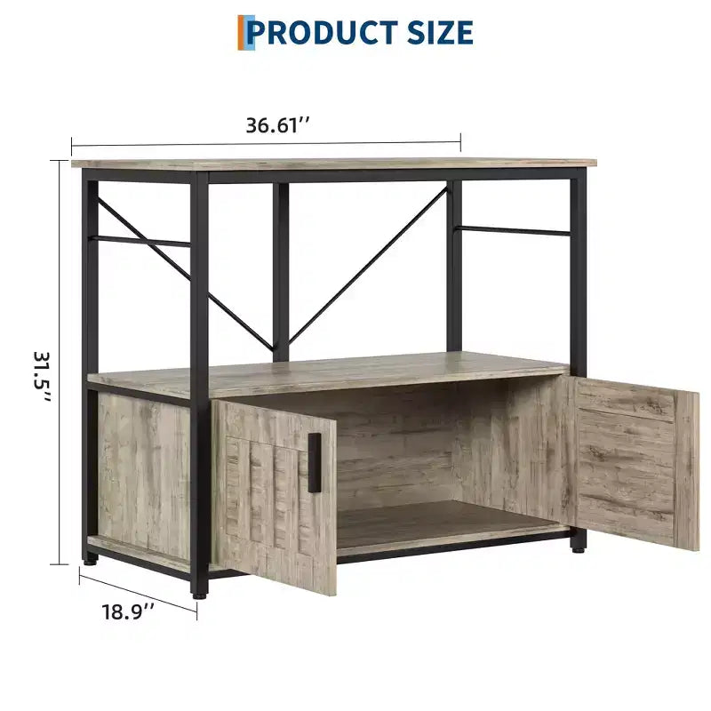 Heavy Duty Aquarium Stand for 40-50 Gallon Tank  Metal & Wood Cabinet, Holds 660lbs, Storage for Fish Accessories, Stylish Organizer for Home