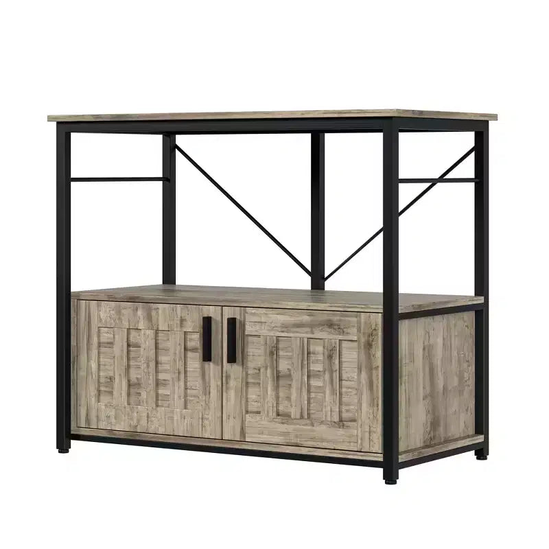 Heavy Duty Aquarium Stand for 40-50 Gallon Tank  Metal & Wood Cabinet, Holds 660lbs, Storage for Fish Accessories, Stylish Organizer for Home