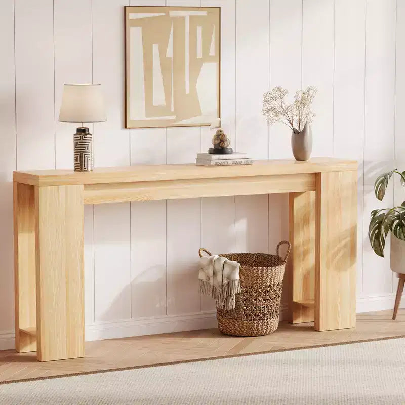 COZONY 70.9 Narrow Farmhouse Console Table, Rustic Wooden Sofa Table for Entryway or Living Room