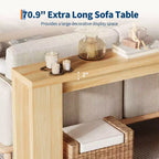COZONY 70.9 Narrow Farmhouse Console Table, Rustic Wooden Sofa Table for Entryway or Living Room