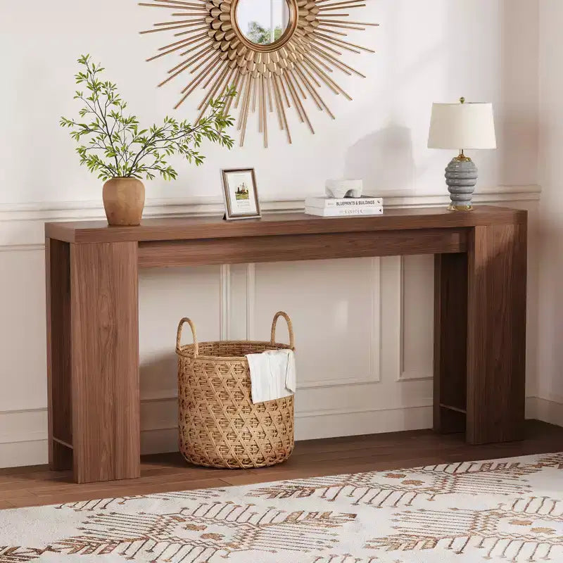 COZONY 70.9 Narrow Farmhouse Console Table, Rustic Wooden Sofa Table for Entryway or Living Room