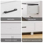 7-Drawer Dresser for Bedroom - Modern Wood Organizer with Metal Handles for Living Room Closet Entryway