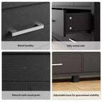 7-Drawer Dresser for Bedroom - Modern Wood Organizer with Metal Handles for Living Room Closet Entryway