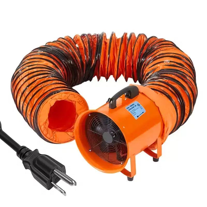 Fan, Blower Fan  Heavy Duty 12-Inch Portable Blower Fan, 580W High-Speed Motor with 3500 CFM Airflow, 32.8FT Flexible Duct, Low Noise Exhaust