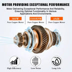 Fan, Blower Fan  Heavy Duty 12-Inch Portable Blower Fan, 580W High-Speed Motor with 3500 CFM Airflow, 32.8FT Flexible Duct, Low Noise Exhaust