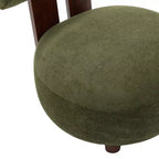 Christopher Knight Home Chariya Modern Rubberwood Velvet Upholstered Sculptural Accent Chair with Cylindrical Backrest