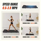 JIONJOY Compact Armless Treadmill: Quiet Under-Desk Walker for Small Spaces, Slim & Portable - Ideal for Home Office & Apartment Fitness