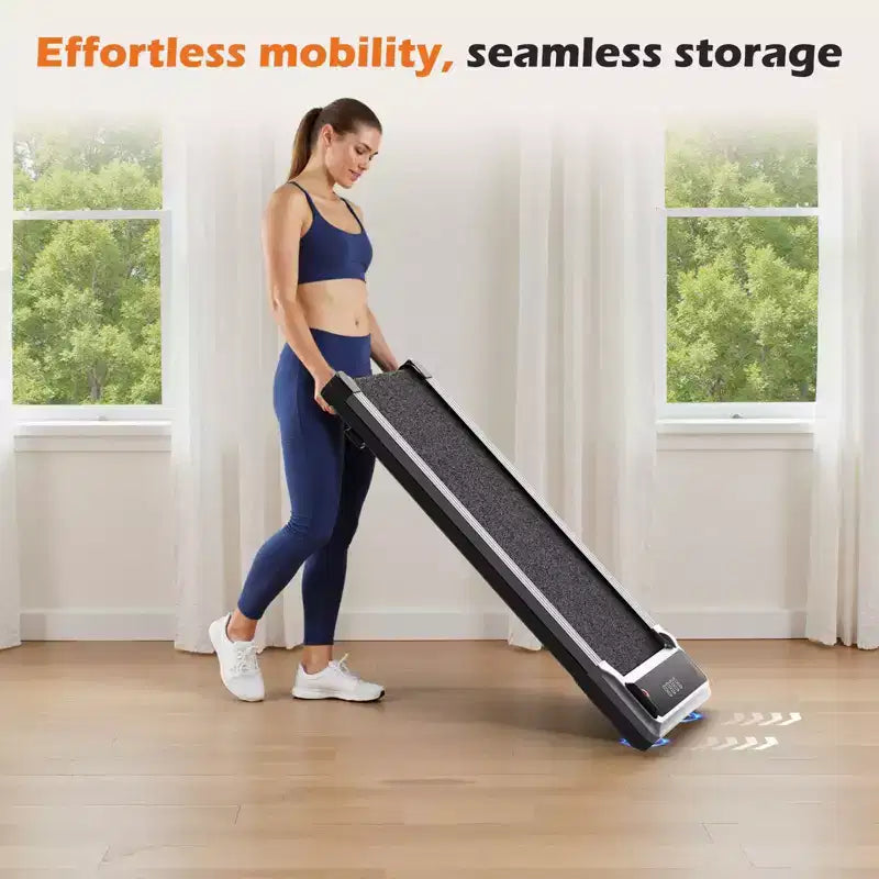 JIONJOY Compact Armless Treadmill: Quiet Under-Desk Walker for Small Spaces, Slim & Portable - Ideal for Home Office & Apartment Fitness