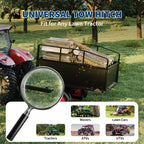 Dump Cart, Utility Trailer  ATV UTV Tow Behind Dump Cart, 1600 lbs Capacity 22 Cubic Feet Heavy Duty Yard Garden Trailer with Removable Sides