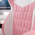 LauKingdom Gaming Chair with Footrest, Ergonomic High-Back Gamer Chair, Adjustable Headrest & Lumbar, PU Leather Racing Style for Office & Home