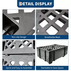 Heavy-Duty Interlocking Plastic Pallets, 4/6/8-Pack 23.6x15.7x3.9 Inch, Waterproof Stackable Floor Mats
