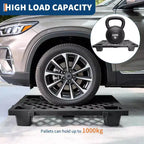 Heavy-Duty Interlocking Plastic Pallets, 4/6/8-Pack 23.6x15.7x3.9 Inch, Waterproof Stackable Floor Mats