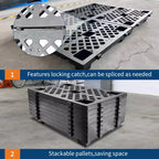 Heavy-Duty Interlocking Plastic Pallets, 4/6/8-Pack 23.6x15.7x3.9 Inch, Waterproof Stackable Floor Mats