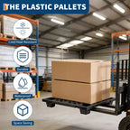 Heavy-Duty Interlocking Plastic Pallets, 4/6/8-Pack 23.6x15.7x3.9 Inch, Waterproof Stackable Floor Mats