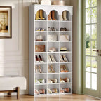 Lantine Shoe Storage Cabinet, 70.87 Tall Shoe Cabinet with Cubby, Shoe Rack Closet Organizer for Entryway, Living Room, 9.65 Widened Cell, White