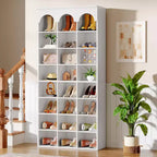 Lantine Shoe Storage Cabinet, 70.87 Tall Shoe Cabinet with Cubby, Shoe Rack Closet Organizer for Entryway, Living Room, 9.65 Widened Cell, White