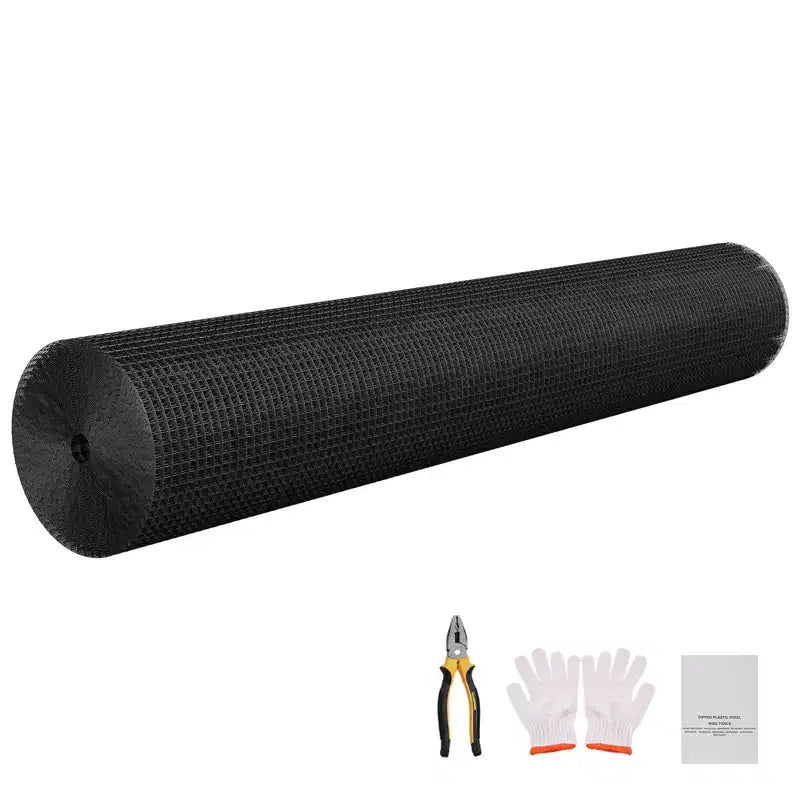 VEVOR Hardware Cloth 60 in x 50 ft, 1/2 in 19 Gauge Galvanized Wire Mesh Roll, Weather-Resistant Vinyl Coated Chicken Wire Fencing,Black