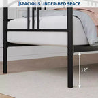 Daybed with Trundle, Sturdy Metal Day Bed with Steel Slat Support, Trundle Bed Twin with Arched Headboard, SofaBed for Living Room, Bedroom