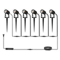 YANSUN 6-Pack Low Voltage Spot Light Set with Dusk to Dawn Sensor, 3000K Warm White, 21ft Total Length, IP65