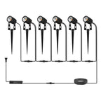 YANSUN 6-Pack Low Voltage Spot Light Set with Dusk to Dawn Sensor, 3000K Warm White, 21ft Total Length, IP65