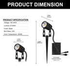 YANSUN 6-Pack Low Voltage Spot Light Set with Dusk to Dawn Sensor, 3000K Warm White, 21ft Total Length, IP65