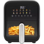 NAYSAYE 7.5 Quart Air Fryer Large Capacity Visible Window Touch Control Countertop Cooker for Family Kitchen, Black, 11.54*16.42*13.5
