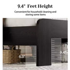 Full/Queen/King Size Platform Bed with LED Storage Headboard, Wood Platform Bed Frame with 2 USB, Large Under Bed Storage