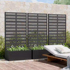 PexFix 2Pcs Outdoor Metal Privacy Screen Planter Freestanding Decorative Partition Raised Garden Bed with Trellis Multifunctional Plant Container